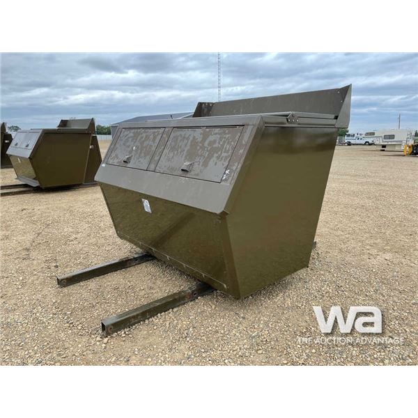6 YARD TIPPABLE DOUBLE SIDED GARBAGE BIN