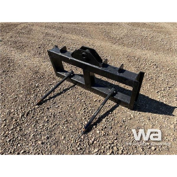 CUSTOM BUILT SKID STEER BALE SPEAR FRAME