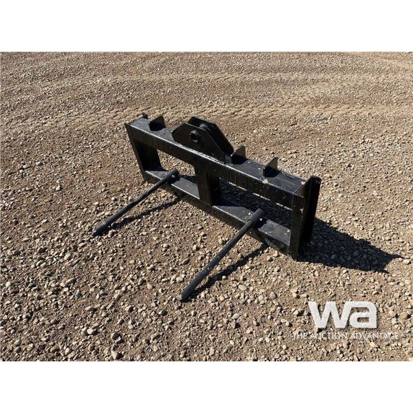 CUSTOM BUILT SKID STEER BALE SPEAR FRAME