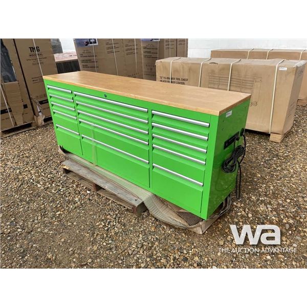 72" ROLLING TOOL CHEST C/W: 110V PLUG