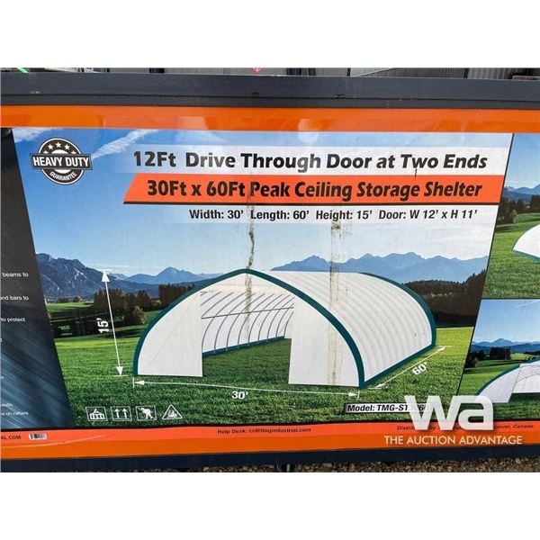 TMG 30 X 60 FT. PEAK CEILING STORAGE SHELTER