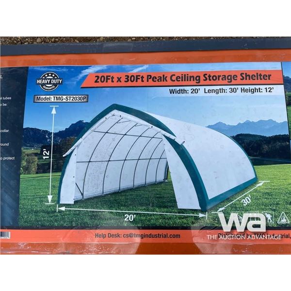TMG 20 X 30 FT. PEAK CEILING STORAGE SHELTER