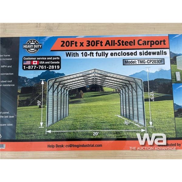 TMG CP2030F 20'X30' ENCLOSED CARPORT