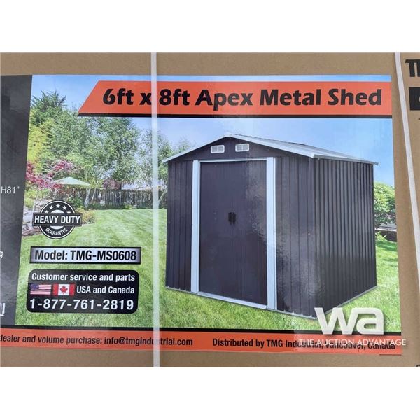 6 X 8 FT. METAL UTILITY SHED