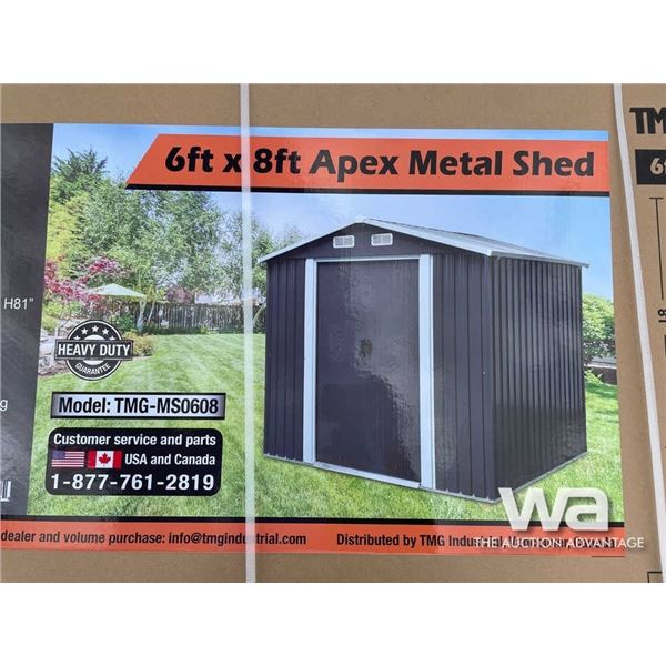 6 X 8 FT. METAL UTILITY SHED