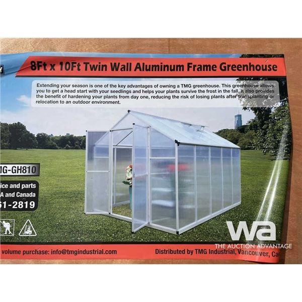 TMG 8 X 10 FT. GREENHOUSE