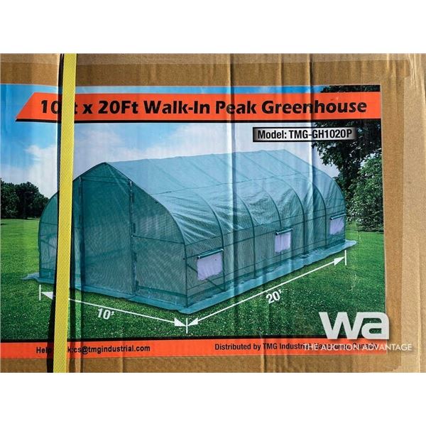 TMG 10 X 20 FT. WALK IN PEAK GREENHOUSE