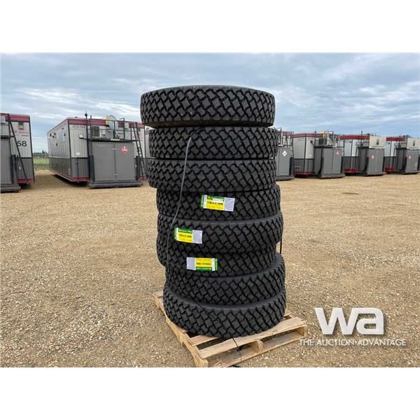 (UNUSED) (8) GRIZZLY 11R24.5 TRUCK DRIVE TIRES