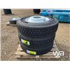 Image 2 : (3) GRIZZLY D808 11R22.5 TRUCK DRIVE TIRES & RIM