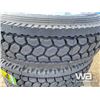 Image 5 : (3) GRIZZLY D808 11R22.5 TRUCK DRIVE TIRES & RIM