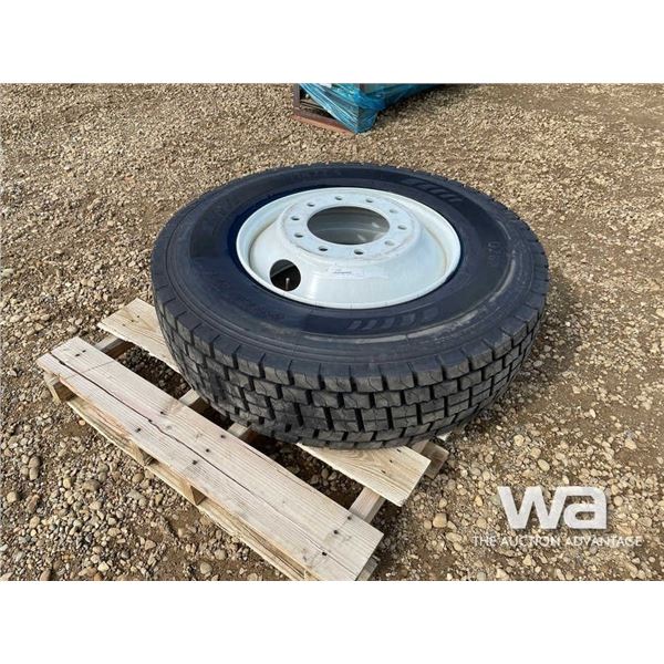(1) GRIZZLY D282 11R22.5 TRUCK DRIVE TIRES & RIM