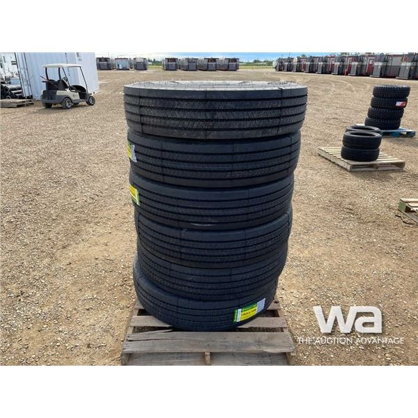 (6) GRIZZLY GT178+ 11R24.5 TRUCK STEERING TIRES