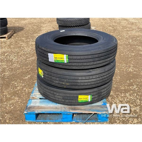 (3) GRIZZLY K216 11R24.5 TRUCK STEERING TIRES
