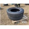 Image 2 : (2) GRIZZLY R-AH612 11R24.5 TRUCK STEERING TIRES