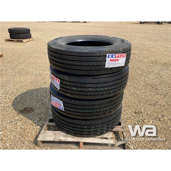 (UNUSED) (4) KAPSEN 275/70R22.5 TRUCK TRAILER TIRE