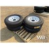 Image 1 : (UNUSED) (4) GRIZZLY 235/80R16 TRAILER TIRES & RIM