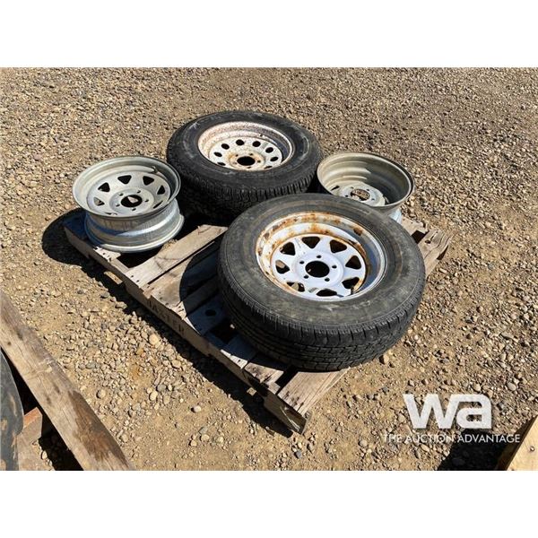 (1) ROAD KING 205/70 R15 TIRES & RIMS