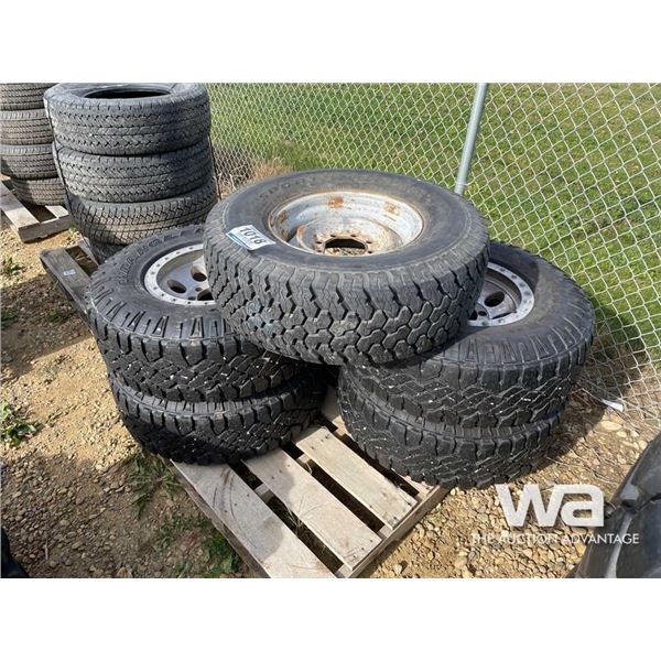 (4) WRANGLER DURATRAC 285/75 R16 TIRES & RIMS