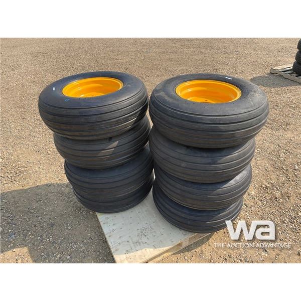 (UNUSED) (8) 11L-15 IMPLEMENT TIRES AND RIM