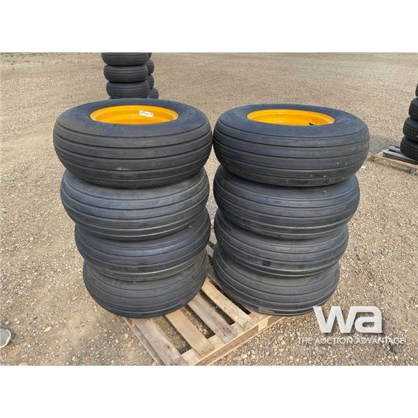(UNUSED) (8) 11L-15 IMPLEMENT TIRES AND RIM