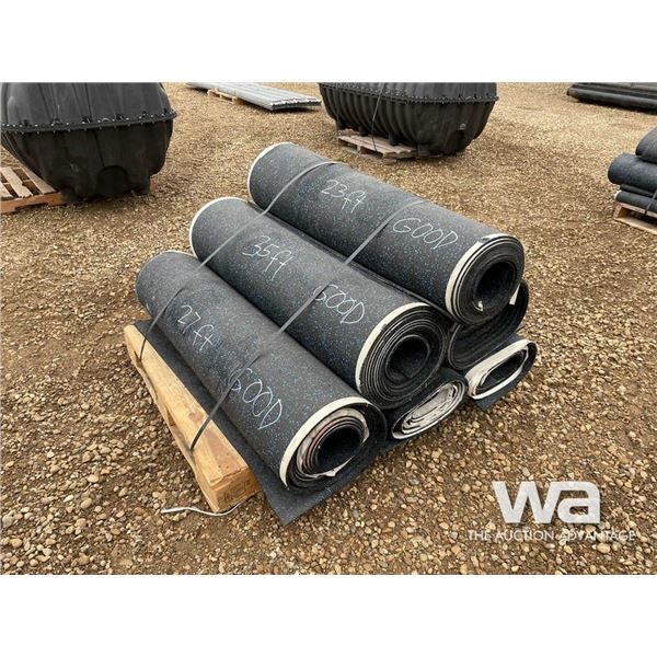(6) ROLLS 4 FT. X 1/4" RUBBER MATTING