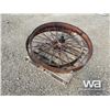 Image 2 : (2) ANTIQUE 46" STEEL DRILL WHEELS