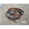 Image 3 : (2) ANTIQUE 46" STEEL DRILL WHEELS