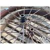 Image 5 : (2) ANTIQUE 46" STEEL DRILL WHEELS