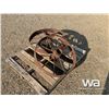 Image 2 : (2) ANTIQUE STEEL PLOW WHEELS