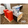 Image 3 : 2 DOOR UPRIGHT CABINET, 2 ORANGE STORAGE CABINETS