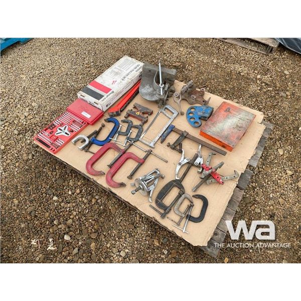 GEAR PULLER, C-CLAMPS PIPE BENDER & VISE