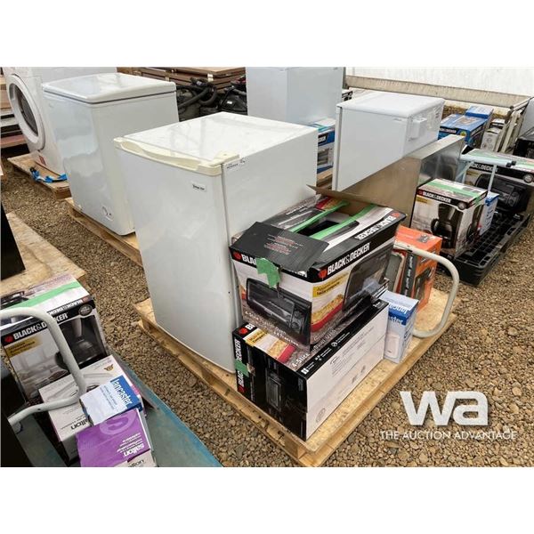 MINI FRIDGE, (2) COUNTER TOP OVENS, COFFEE MAKER