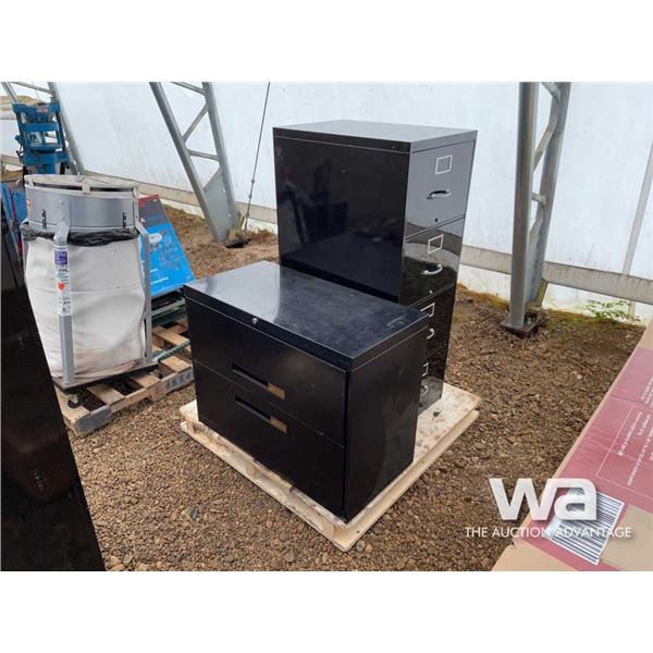 BLACK 2 DRAWER & 4 DRAWER FILE CABINETS