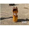Image 3 : WOLF HEAD WELCOME SIGN WOOD CARVING