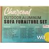 Image 2 : CHARCOAL 4 PCS ALUMINUM SOFA FURNITURE SET