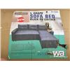 Image 1 : BLACK L SHAPE SOFA BED