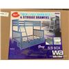 Image 1 : TWIN/FULL BUNK BED WITH STORAGE DRAWERS