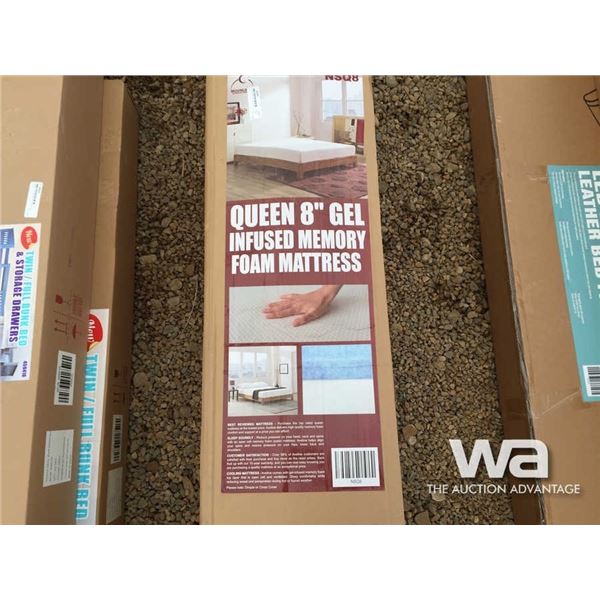 QUEEN 8" GEL INFUSED MEMORY FOAM MATRESS