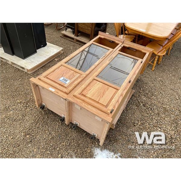 (UN-USED) 2 PIECE CURIO CABINET