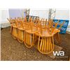 Image 1 : OAK TABLE AND (10) CHAIRS