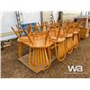 Image 2 : OAK TABLE AND (10) CHAIRS