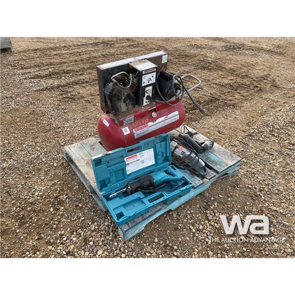 SANBORN 2 HP AIR COMPRESSOR, MAKITA SABRE SAW