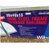 Image 2 : 30' X 40' X 15' OVAL STEEL FRAME STORAGE BUILDING