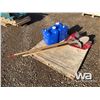 Image 2 : (2) POLY WATER JUGS, PICK, SHOVEL & RAKE