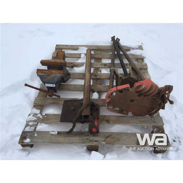 8" BENCH VISE, PIPE VISE, RIGID PIPE STAND