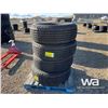 Image 2 : (4) GRIZZLY 385/65R22.5 TRUCK STEERING TIRES