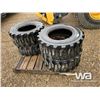 Image 1 : (4) TRACTION PLUS 12-16.5 SKID STEER TIRES