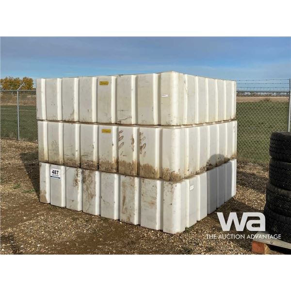 (3) SQUARE POLY SEWAGE HOLDING TANKS