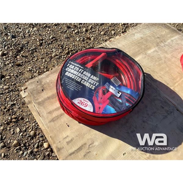 (2) 1 GA 25 FT 800 AMP BOOSTER CABLES