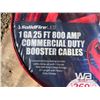 Image 2 : (2) 1 GA 25 FT 800 AMP BOOSTER CABLES